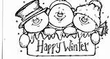 Family Snowman Coloring Pages Printable Getcolorings Color sketch template