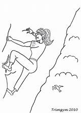 Coloring Climbing Rock Pages Colouring Color Kids Digistamps Print Rockclimbing Cards sketch template