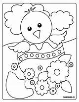 Coloring Easter Pages Printable Kids Chicken Spring Chick Sheets Print Book Egg Thanksgiving Fun Sunny Preschool Monster Popular Toddler sketch template