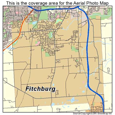 aerial photography map  fitchburg wi wisconsin