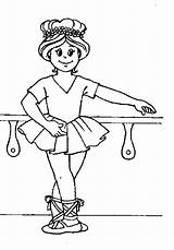 Coloring Ballet Girl Pages People Children Print sketch template