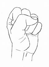 Fist Drawing Hand Draw Clenched Palm Balled Open History Month Hands Left Drawings Sketch Easy Reference Step Sketches High Il sketch template