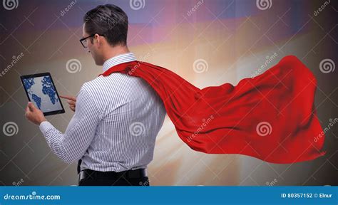 man  red cover protecting city stock photo image  courage