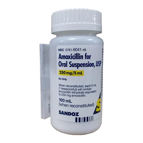 Amoxicillin Suspension 250mg 5ml 100 Ml Allivet