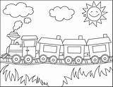 Train Coloring Pages Printable Kids Shape sketch template
