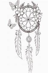 Catcher Dream Drawing Tattoo Dreamcatcher Drawings Choose Board Coloring Pages Mandala Tattoos March sketch template