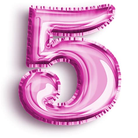 number  metallic pink number balloon airfoil filled number illustration isolated
