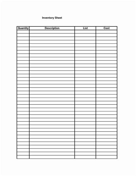 food inventory form lovely  food inventory spreadsheet template