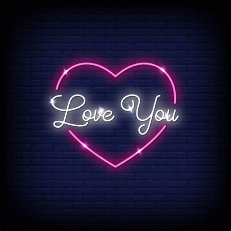 love  neon signs style text vector   neon signs wallpaper