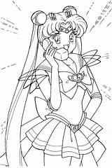 Coloring Moon Sailor Tumblr Pages Crystal Super Reblog Silver sketch template