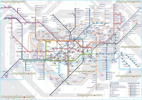 london top tourist attractions map london tube underground stations map   zones