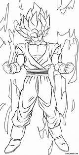 Goku Saiyan Cool2bkids Dragonball Kamehameha Dbz Vegeta Colorier Malvorlagen Gotenks sketch template