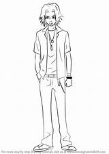 Hitman Draw Gokudera Reborn Hayato Step Drawing Manga sketch template