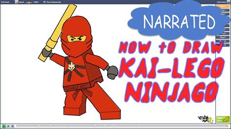 How To Draw Kai From Lego Ninjago Narrated Youtube