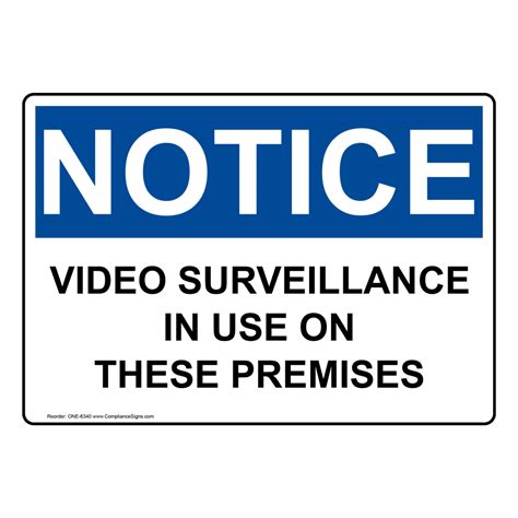 printable security camera   signs  templates printable