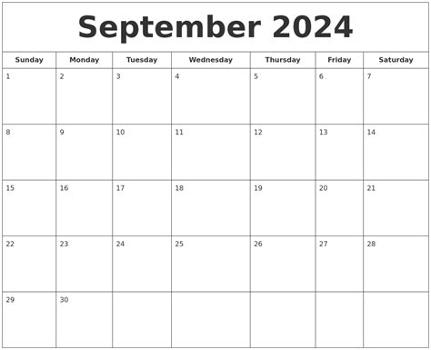 september  printable calendar