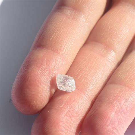 carat oblong bright white rough diamond freeform crystal  raw