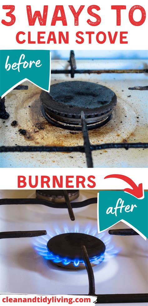 efficiently clean gas stove tops burners  grates  ways
