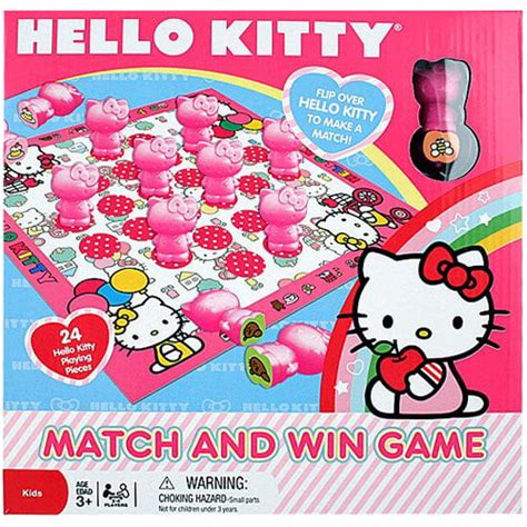 sanrio  kitty match  win board game  pieces toy walmartcom