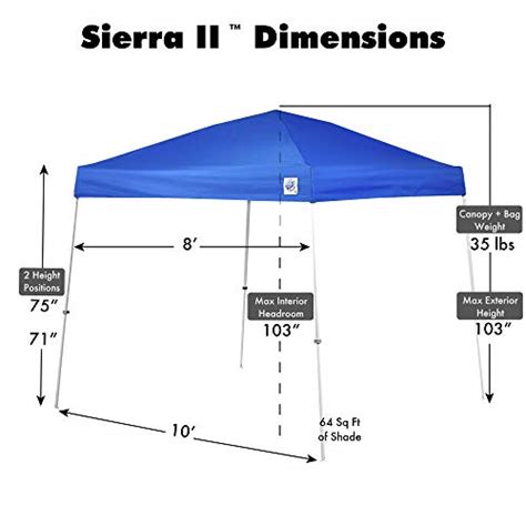 srbl sierra ii    feet canopy blue  camping companion