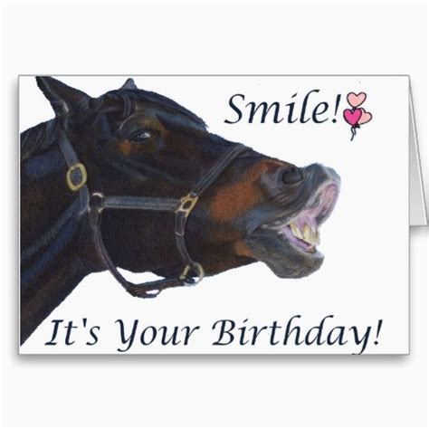 horse birthday cards  printable   images  horse birthday