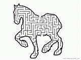 Maze Coloring Pages Clipart Mazes Horse Printable Popular Getdrawings Getcolorings Library sketch template