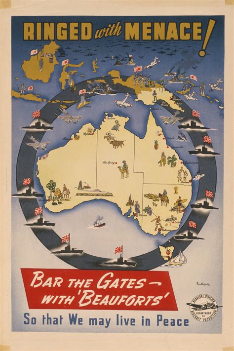 ringed  menace poster  world war australias defining moments digital classroom