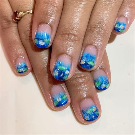 water lily atjasmrtn nailsbymei handpainted nail designs cool