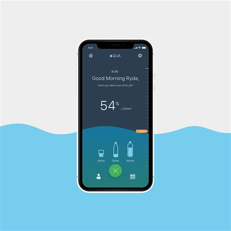 aqua  water intake calculator app  behance