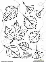 Coloring Fall Pages Leaves Printable Falling Color Kids Printables sketch template