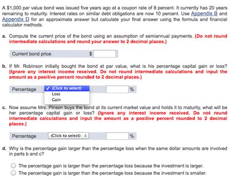 solved a 1 000 par value bond was issued five years ago at