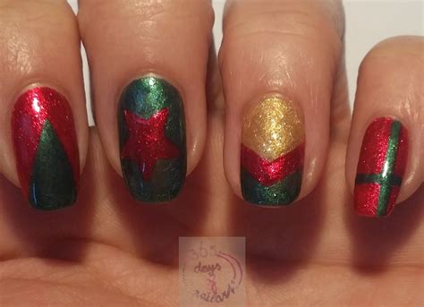 365 days of nail art day 336 easy velvet christmas nails