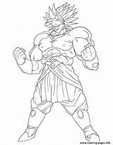 Broly Coloring Ball Dragon Pages Printable Color Book sketch template