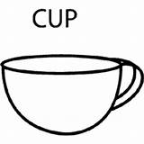 Cup Coloring Activity Pages Surfnetkids Cvc Early Alphabet Next sketch template