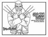 Logan Man Old Coloring Comic Version Draw Too sketch template
