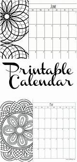 Calendar Printable Coloring Monthly Pages Month sketch template