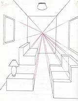 Perspective Room Drawing Point Draw Visit sketch template
