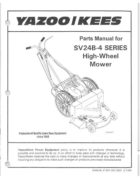 yazookees svb  parts manual   manualslib
