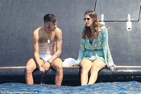 neymar and girlfriend bruna marquezine board a luxury boat