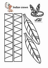 Krokotak Print Indian Headband Kids Native Thanksgiving American Crafts Printables Hat Hats Template Printable Headdress Feather Head Cut Feathers Indians sketch template