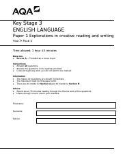 ks paper  qp carries war vpdf key stage  english language