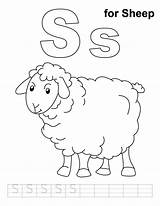 Sheep Coloring Pages Preschool Printable Worksheets Tracing Handwriting Practice Letter Kids Arabic Color Alphabet Letters Getcolorings Worksheeto sketch template