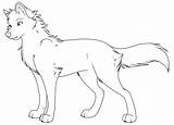Wolf sketch template