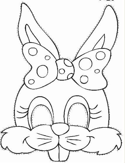 easter bunny face printable easter bunny mask template printable