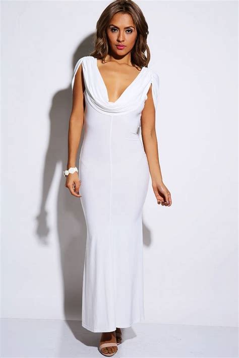 witte lange jurk met open rug classywear