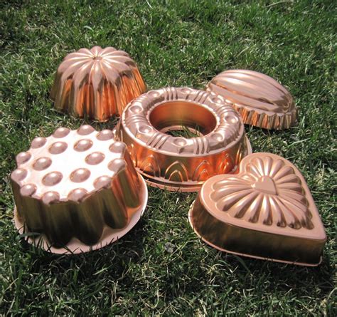vintage jello molds copper kitchen molds instant collection etsy