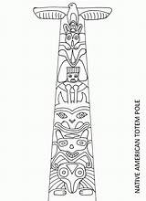 Coloring Totem Pages Poles Popular Pole sketch template