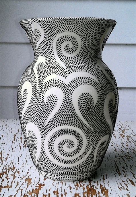 large ceramic vase white vase  intricate  stephanieceramics