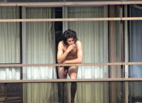 man caught naked balcony