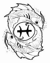 Pisces Coloring Drawing Fish Tattoos Archetypes Reiki Nouveau Tarot Practitioner Zodiac Readers Astrology Memories Meaning Past Give Life Pages Getdrawings sketch template